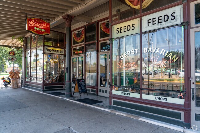 Gerst Bavarian House will catch your eye with its eclectic exterior and display items.