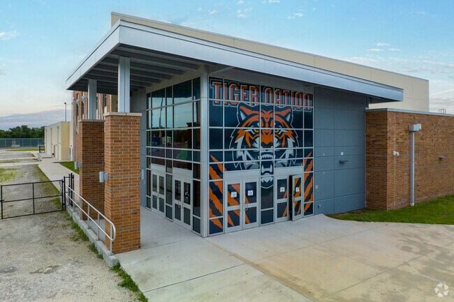 Tohopekaliga High School auditorium entrance.