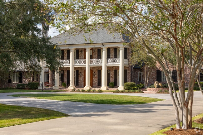 Stately homes with French influence line River Ranch in Lafayette.
