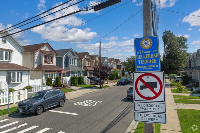 Bellerose Terrace is a Nassau County community with tree-lined streets.