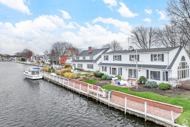 Waterfront homes on the Vermilion River  have access to private docks.