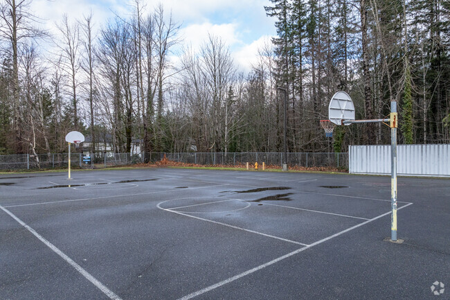 Edwin R. Opstad Elementary School basketball court.