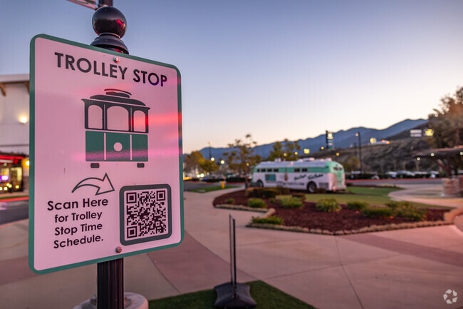 Catch a ride on the trolley near Sycamore Creek.
