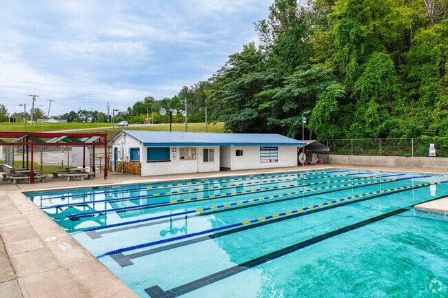 Residents of Lupton City love to swim in the cool waters of Red Bank Community Pool.
