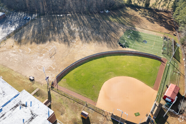 A baseball field at East Rowan High School.