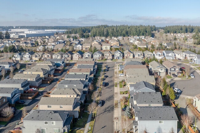 Townhomes and traditional style two story homes are all the rave in the Meadows Olympia area.