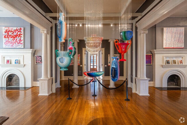 Carnegie Visual Arts Center near Albany features rotating galleries of artwork.