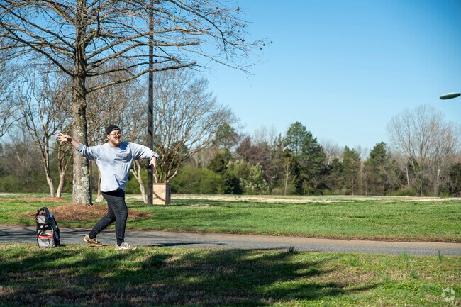 Yorkmount locals can practice their throws at the Renaissance Park disc golf course.