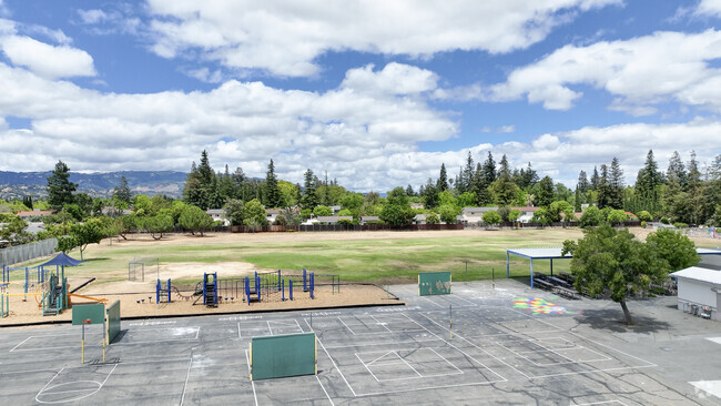 Nelson S. Dilworth Elementary School has an open filed area in San Jose, CA.