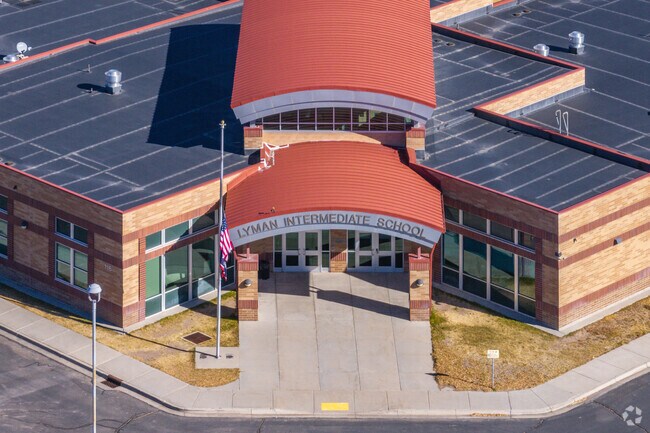 Lyman students have a welcoming entrance at Lyman Intermediate School.