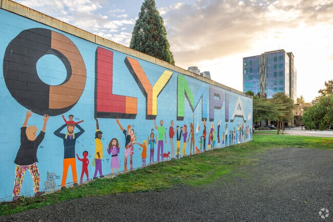 Explore the arts and culture of Downtown Olympia near West Bay Drive.