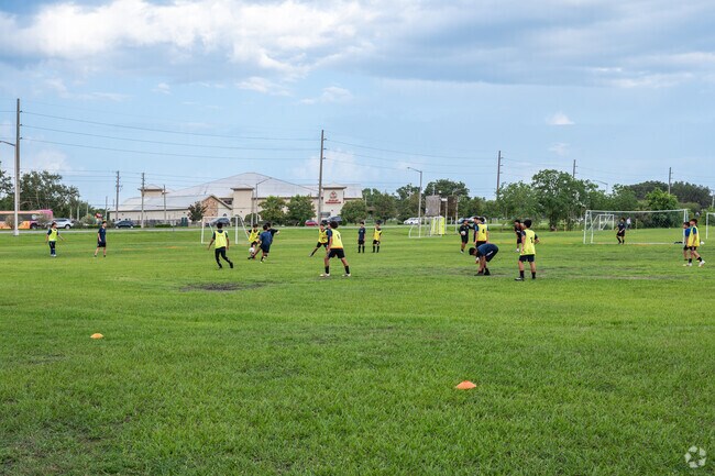 Kids of Peppermill perfect their dribbling skills at Diamonds Soccer Academy.