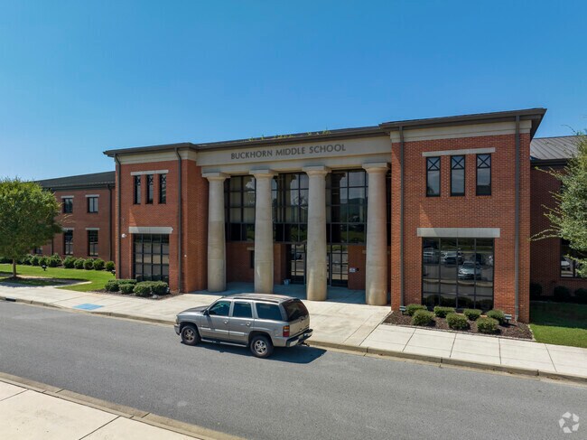 Buckhorn Middle School serves the community of Hazel Green near Huntsville in Maddison County.