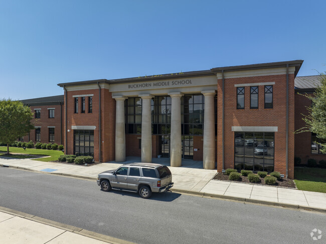 Buckhorn Middle School serves the community of Hazel Green near Huntsville in Maddison County.