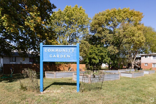 Edgemont's residents practice their green thumb in the community garden.