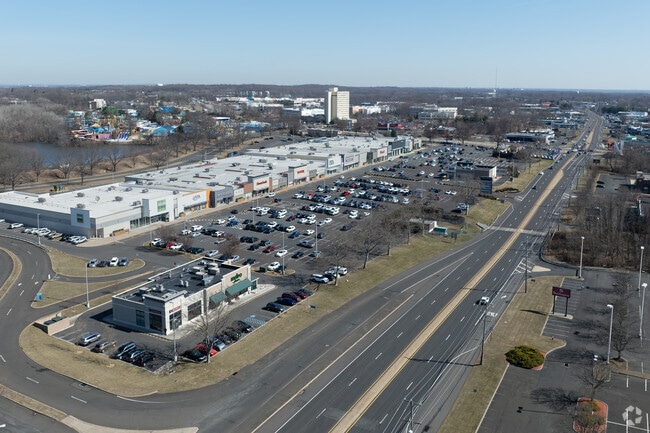 There are many big box stores and restaurants all along route 1 in Red Rose Gate.
