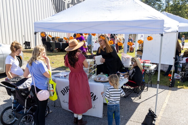 Vendors set up camp and sell at the Ghoulish Goods and Brews Market at the Thomas Creek brewery.