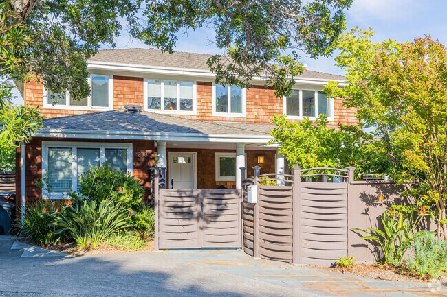 A mid-century shingle-style home on the streets of Corde Madera