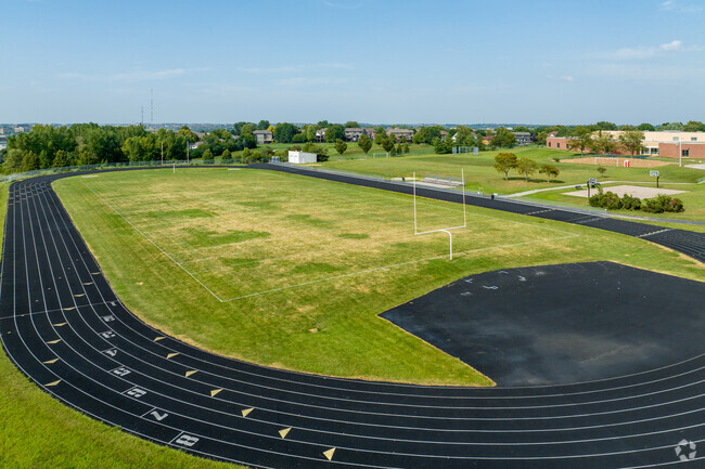 The track and football field at Elkhorn Ridge Middle School.