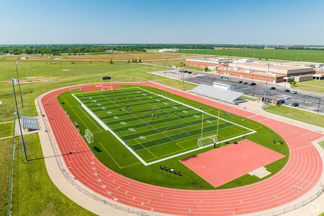 You will find a nice football stadium at Eisenhower High School.