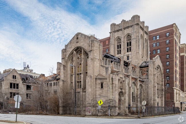 Gary has several vacant churches with grand architecture of the past.