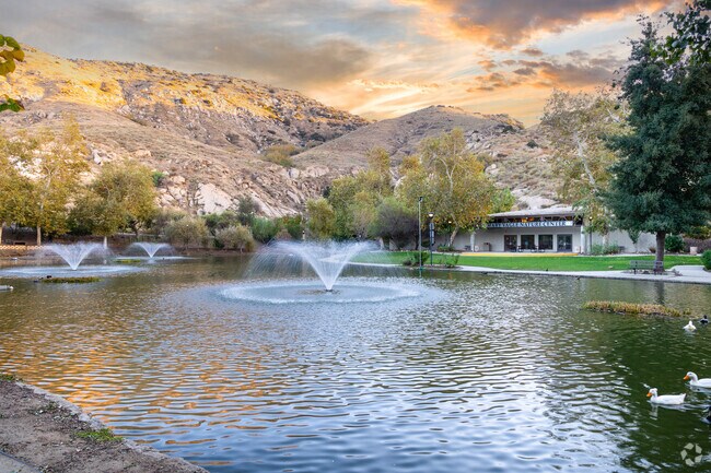 Enjoy the serene views and sounds of waterfalls at Mary Vagle Center, South Fontana