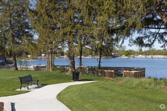 French Landing Park features a fishing pier and scenic lake views in Belleville.