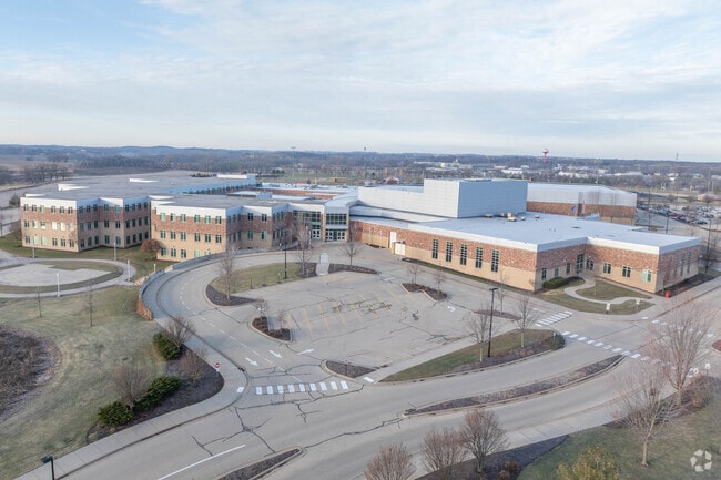Sun Prairie East High School has a very large campus.