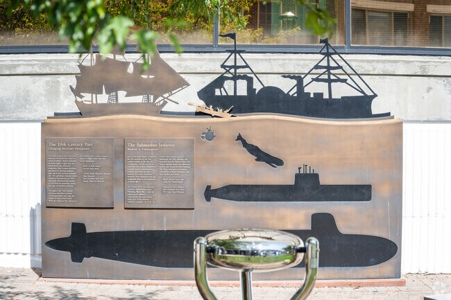 Downtown New London is famed for its historic submarine industry and the U.S. Submarine Force.