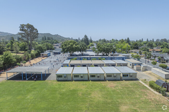 Phillips Elementary has many additional portable classrooms.