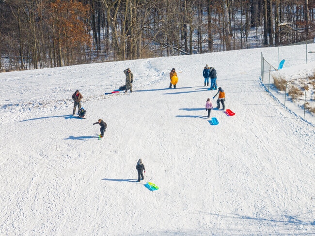 Residents of Franke Park have the city's best sledding hill in their neighborhood.