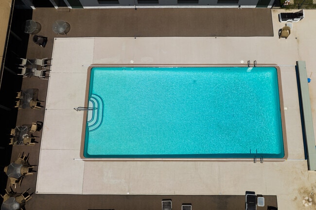 Some homes in Mesa Rock have beautiful in ground pools.