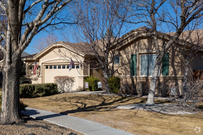 A new traditional home with tudor influence in Dayton, Nevada.