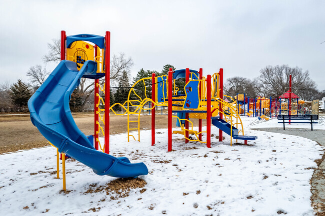 Montclair Elementary School has a large outdoor playground area.