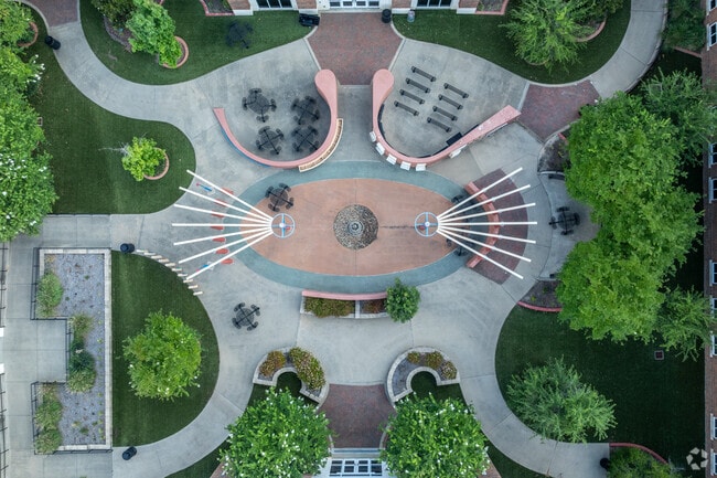 The well designed courtyard is a delight at Jones Elementary School.