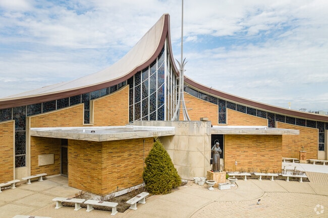 St. Francis Borgia Roman Catholic Church holds mass every day of the week.