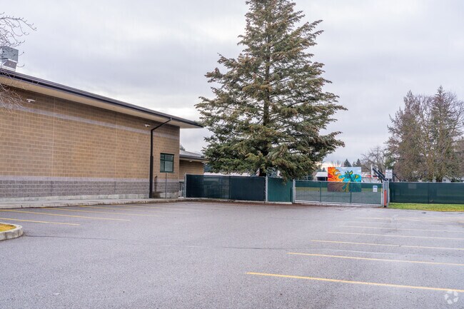 Dalton Elementary has lots of green space behind the school.