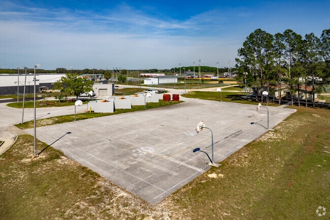 Students love to play hoops on the basketball courts of Dunnellon High School.