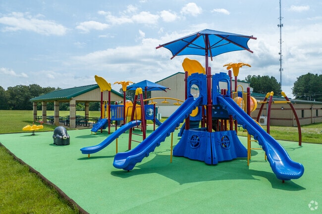 Residents can bring their children to the playground at Blythe Area Recreation Center.