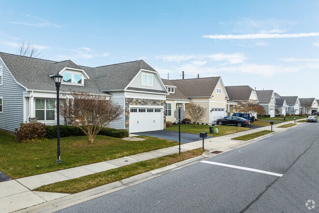 Modern bungalows line the street in a part of Millville which is booming with new construction.