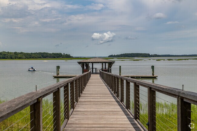 Boats head out on the water for a day of fishing.