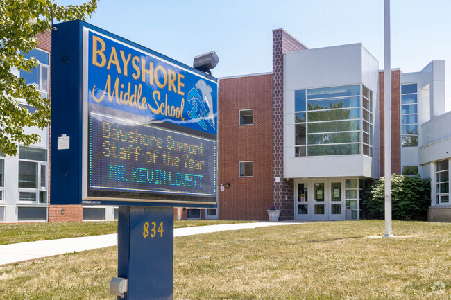 Bayshore Middle School in Leonardo is for grades 6-8 and is home to over 630 students.