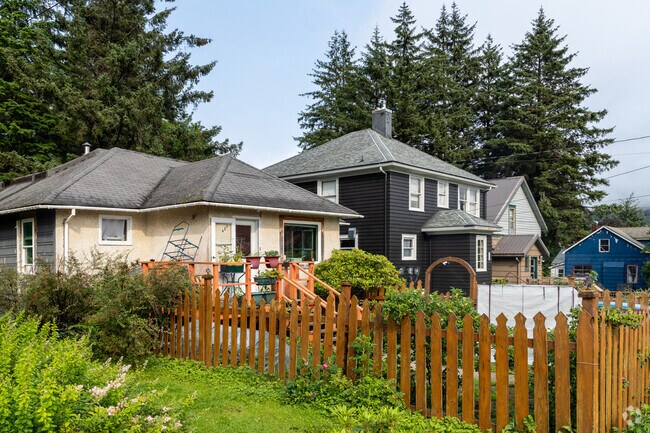 Downtown Juneau features older homes that have been passed down through generations of families.