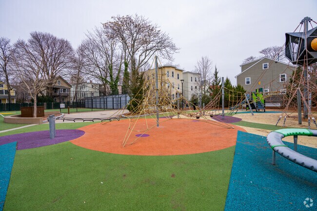 Putnam Avenue Upper School includes a jungle gym.