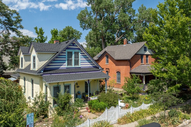 Goss Grove neighborhoods have fun and colorful homes.