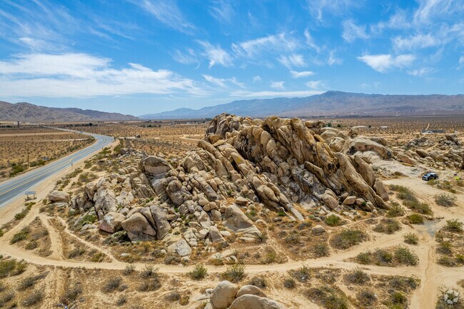 This popular Rock formation attracts rock climbers in Apple Valley.