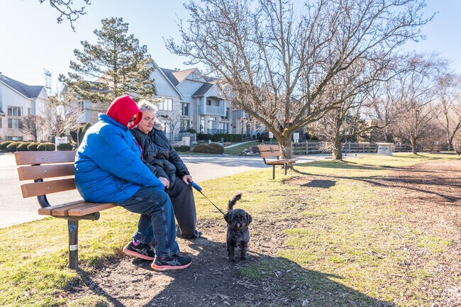 There are benches all around Lake Katherine to rest and enjoy the peaceful nature.