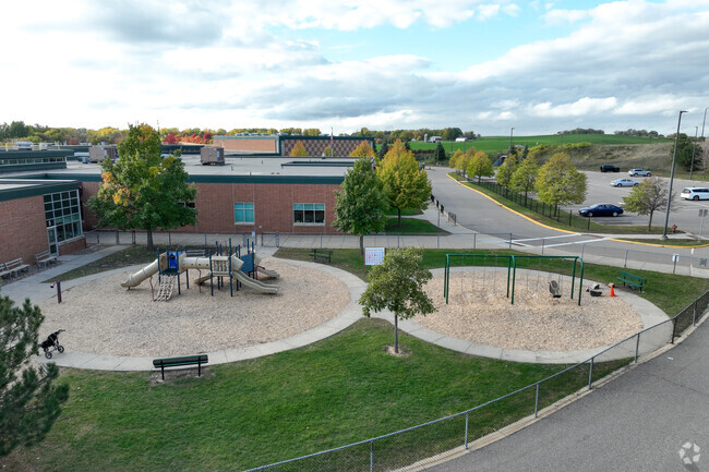 Meadowview Elementary School features a separate playground for small children.