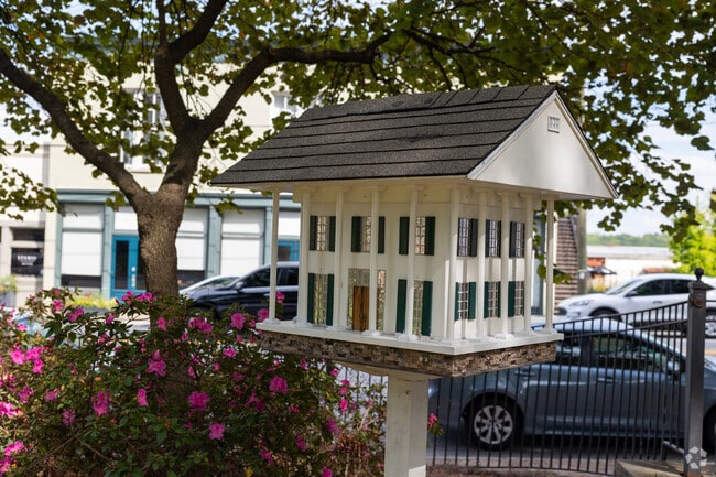 This little miniature house is a unique figure found within the Roswell Town Square.