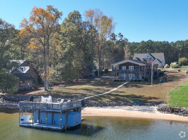 This Troutman home on Lake Norman has it's own beach.
